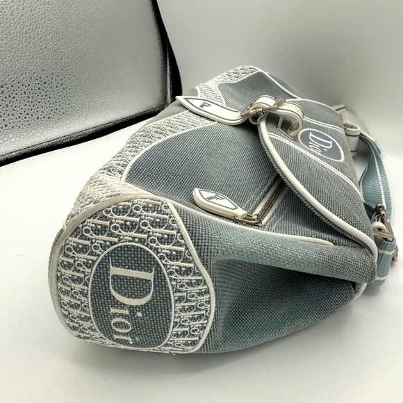 Dior Galliano Blue East West Baguette Saddle Bag - Picture 5 of 12